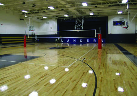 Flooring Upgrade Notre Dame High School Fairfield CT by Baker Sports Flooring Southington CT